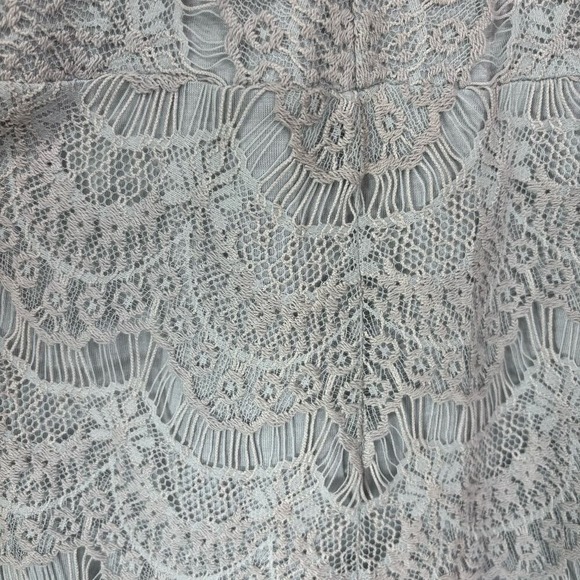 Free People Lace Halter Dress Womens XS Grey Boho Mini Fairy Festival Feminine - Picture 11 of 12